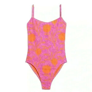 New With Tags Justice Swim Multi-Color Floral Pink Size Large